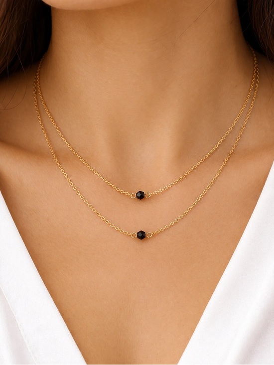 - Jewelry - Gold Double Layered Delicate Choker Necklace